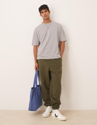 Asos Design Premium Heavyweight Oversized Sweatpants 400gsm In Green