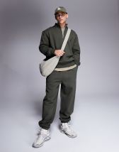 ASOS DESIGN premium heavyweight oversized sweatpants 400gsm in brown