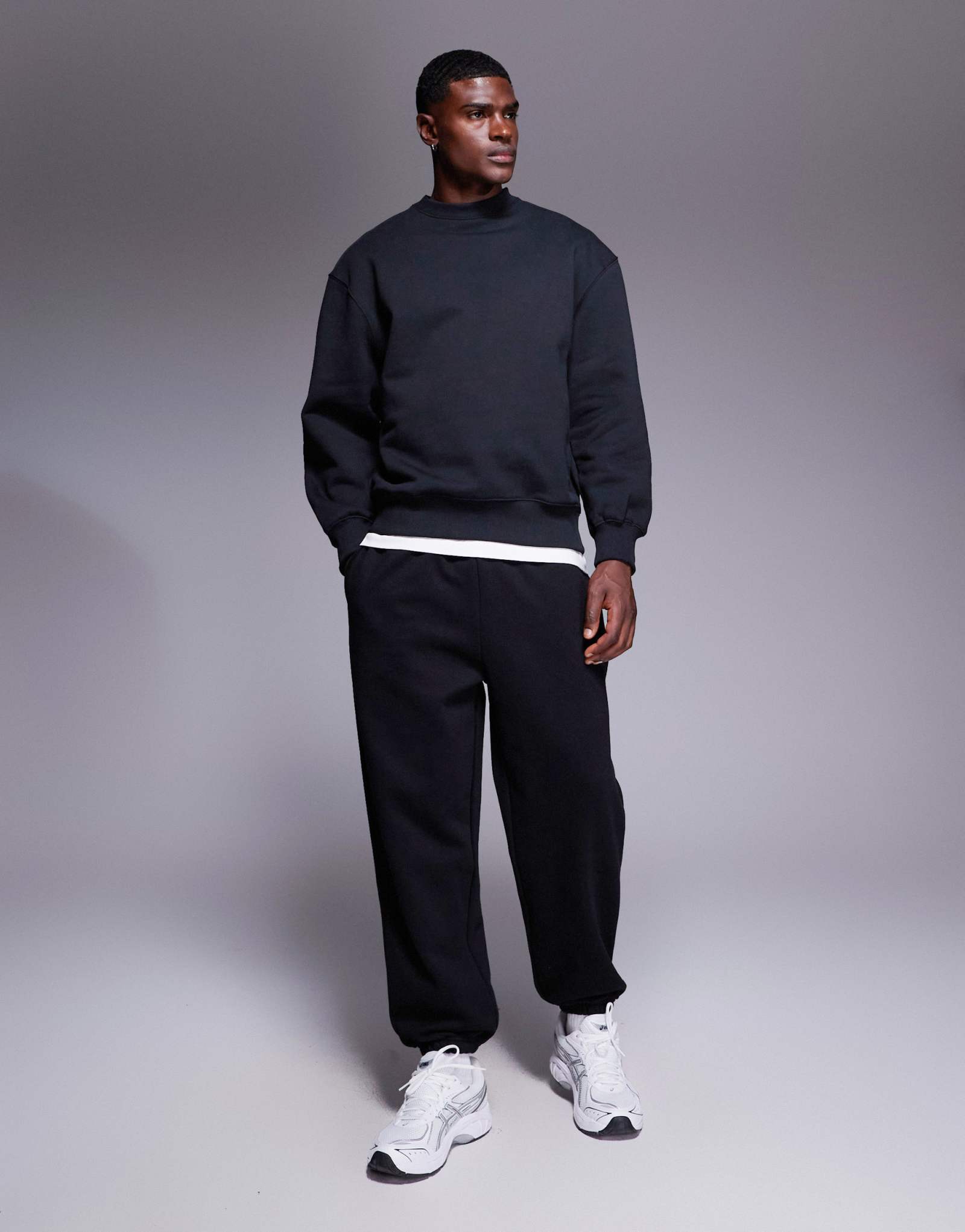 Спортивные брюки ASOS DESIGN premium heavyweight оверсайз черного цвета весом 400 грамм