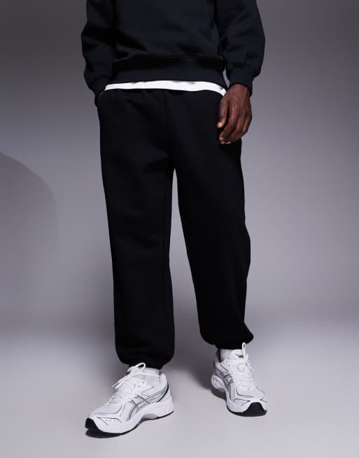 ASOS DESIGN premium heavyweight oversized sweatpants 400gsms in black