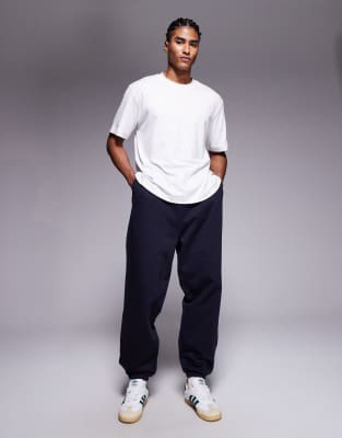 Asos Design Premium Heavyweight Oversized Sweatpants In Blue