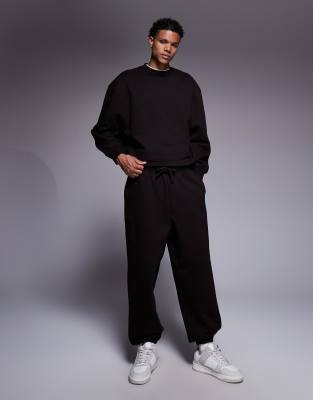 Asos Design Premium Heavyweight Oversized Sweatpants In Black