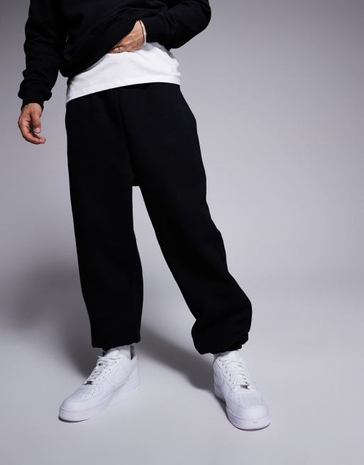 ASOS DESIGN premium heavyweight oversized sweatpants in black