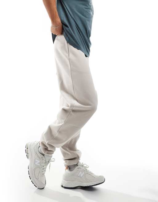 ASOS DESIGN premium heavyweight oversized sweatpants in light beige, 4 of 5