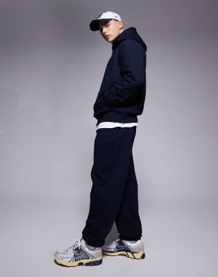 Asos Design Premium Heavyweight Oversized Sweatpants In Navy