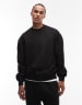 ASOS DESIGN - Premium oversized sweatshirt van zware 400 gsm stof in zwart