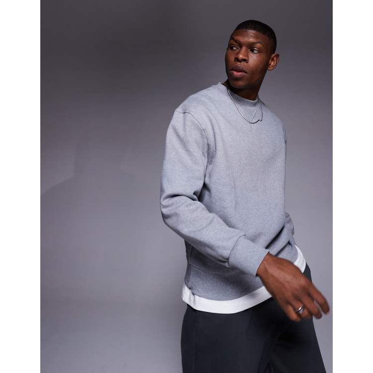 Grey marl sweatshirt mens best sale