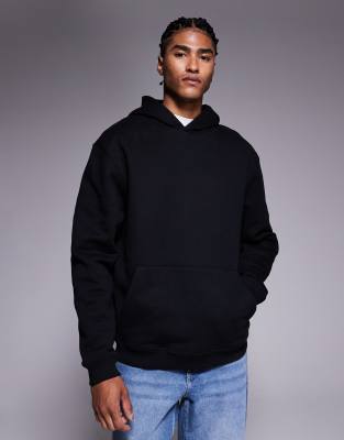 Asos Design Premium Heavyweight Oversized Sweatshirt 400gsms In Black