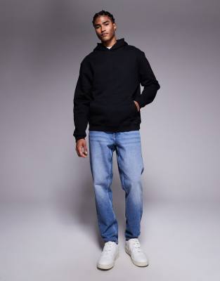 Asos Design Premium Heavyweight Oversized Sweatshirt 400gsms In Black