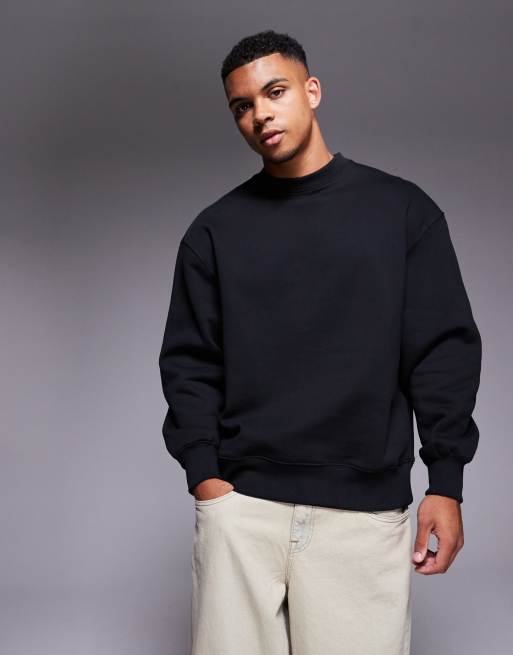 ASOS DESIGN premium heavyweight oversized sweatshirt in black