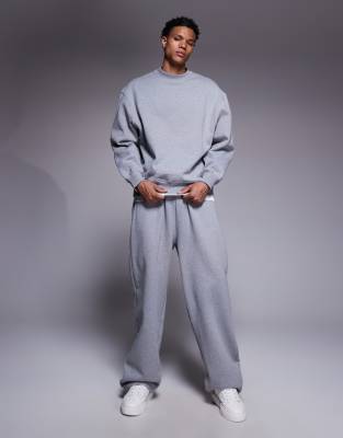 Asos Design Premium Heavyweight Oversized Sweatshirt In Gray