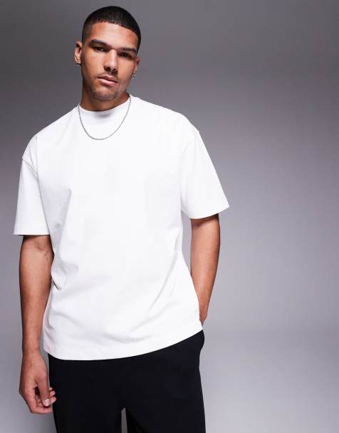 ASOS DESIGN premium heavyweight oversized t-shirt 300gsm in white - view 1