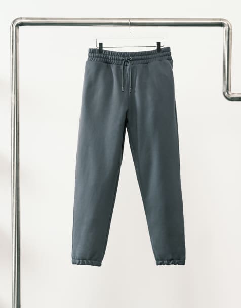 ASOS DESIGN premium heavyweight oversized trackies in 650gsm navy - view 1