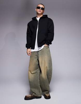 Weekday Simon scuba jersey shorts in black