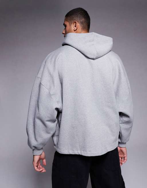 ASOS DESIGN premium heavyweight oversized zip through hoodie