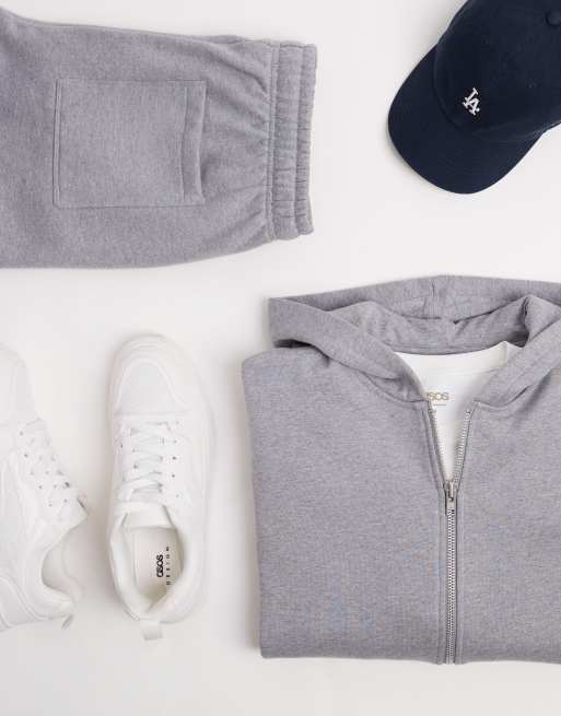 ASOS DESIGN premium heavyweight oversized zip up hoodie in