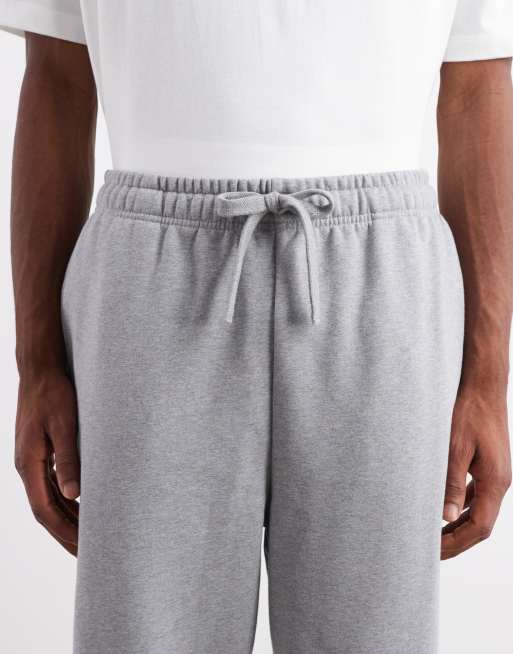 ASOS DESIGN premium heavyweight relaxed trackies in 400gsm in grey marl , 5 of 5