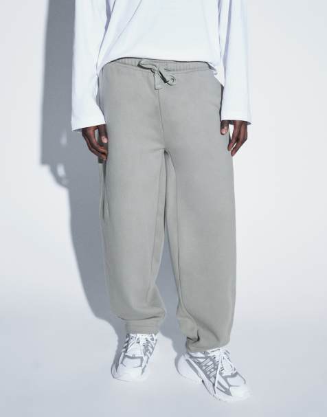 ASOS DESIGN premium heavyweight slim balloon jogger in dried sage - view 1