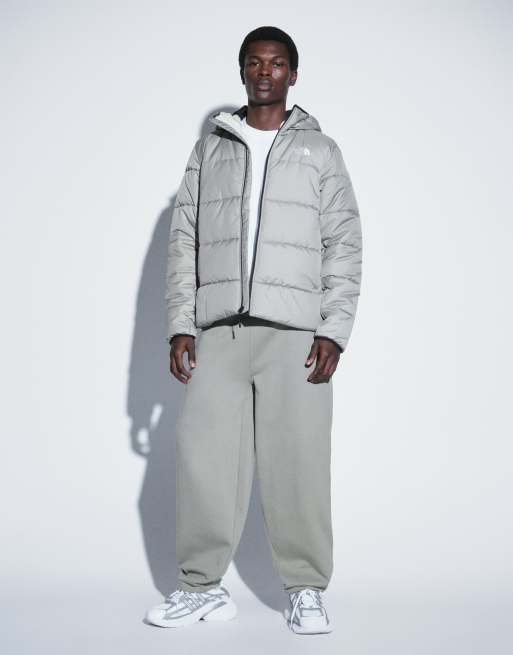 ASOS DESIGN premium heavyweight slim balloon jogger in dried sage, 3 of 5