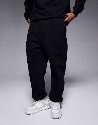 Asos Design Premium Heavyweight Slim Fit Sweatpants In Black