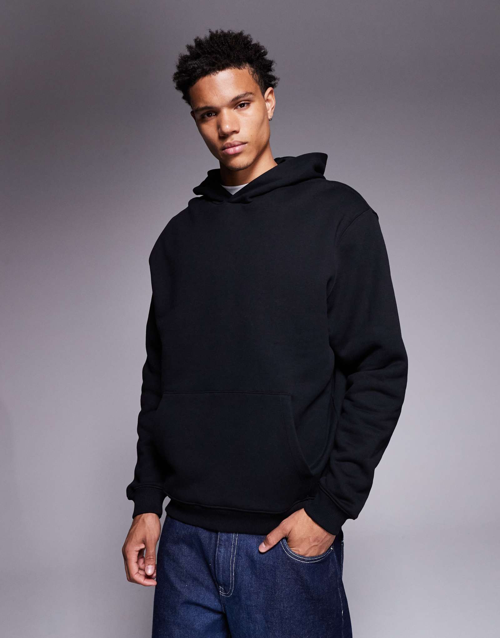 Толстовка ASOS DESIGN premium heavyweight стандартного кроя черного цвета толщиной 400 г