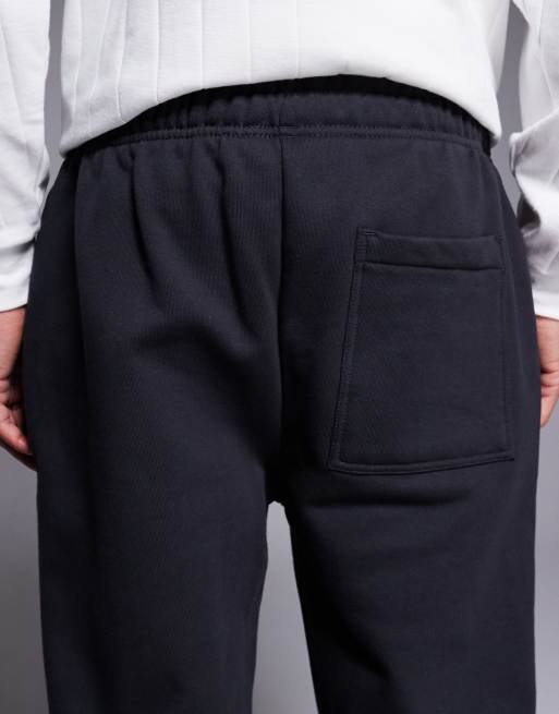 ASOS DESIGN premium heavyweight straight leg jogger in 400gsm in charcoal , 4 of 5