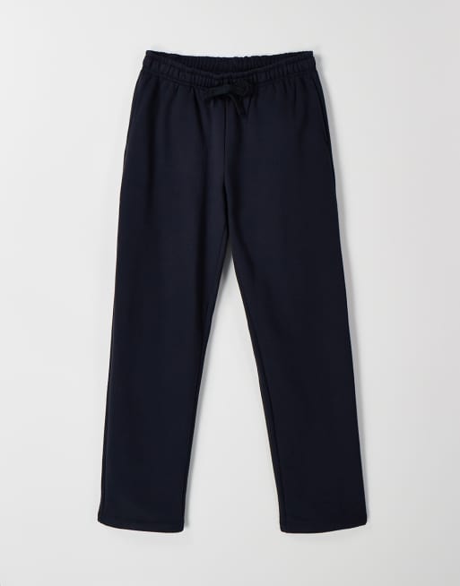 ASOS DESIGN premium heavyweight straight leg jogger in 400gsm navy - NAVY, 6 of 6