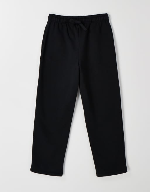 ASOS DESIGN premium heavy weight straight leg sweatpants 400gsms in black