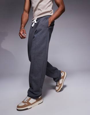 Asos Design Premium Heavyweight Straight Leg Sweatpants With Pin Tucks In White