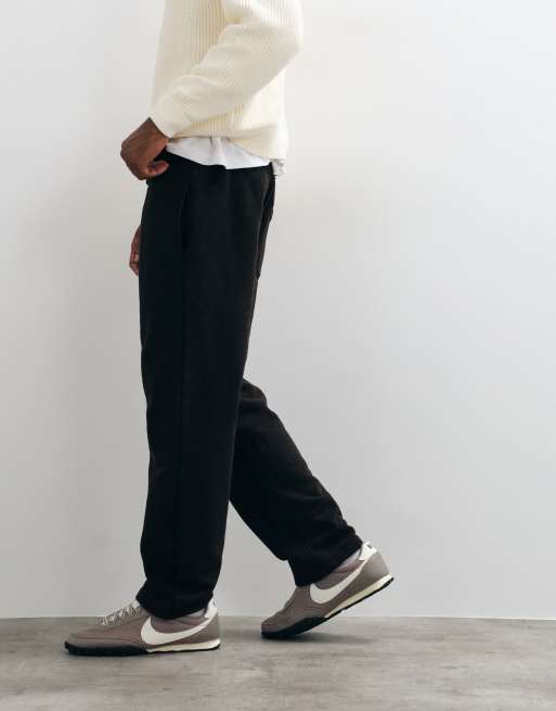 ASOS DESIGN premium heavyweight straight washed sweatpants in black, 2 of 5