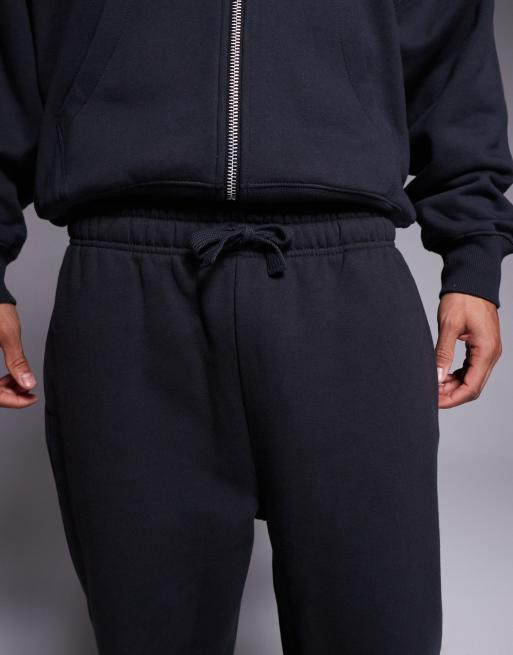 ASOS DESIGN premium heavyweight tapered jogger in 400gsm in charcoal - CHARCOAL, 5 of 5