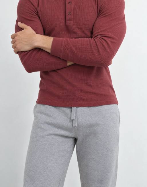 ASOS DESIGN premium heavyweight wide leg jogger in gray heather, 7 of 9