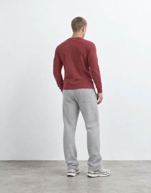ASOS DESIGN premium heavyweight wide leg jogger in grey marl, 9 of 9