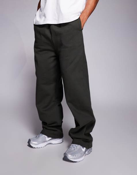 ASOS DESIGN premium heavyweight wide leg sweatpants in 400gsm in green - view 1