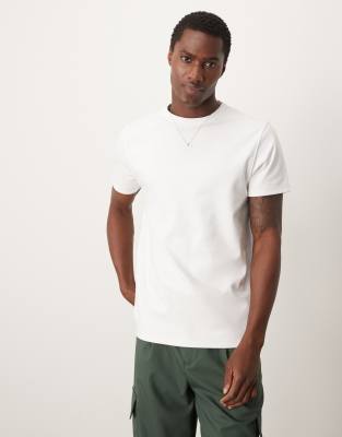 Asos Design Heavyweight Relaxed Crew Neck T-shirt With Raw Hem In Multi