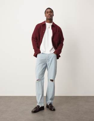 Asos Design Premium Interlock Oversized Boxy T-shirt 300gsm In White