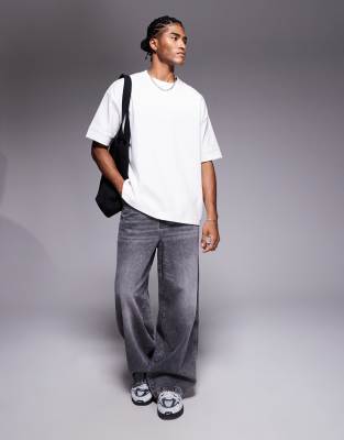 Asos Design Premium Interlock Oversized T-shirt In White