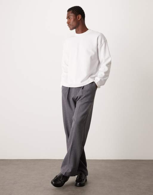 ASOS DESIGN – Premium – Interlock – Vit, långärmad t-shirt i boxig oversize passform med hög krage, 300gsm, 2 av 4