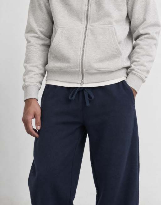 ASOS DESIGN premium jogger balloon slim pesanti blu navy, 6 di 10