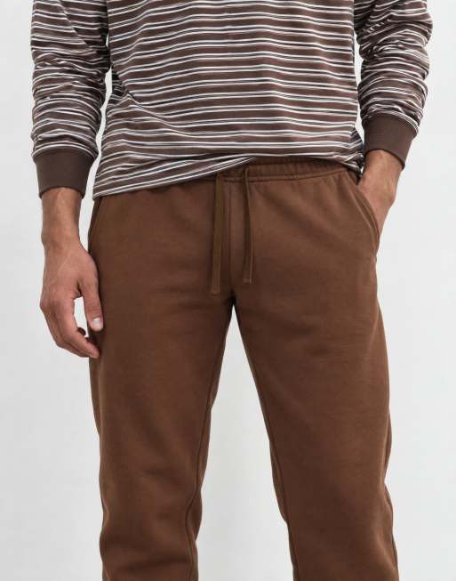 ASOS DESIGN premium joggery oversize z zakładkami w kolorze brązowym, 6 z 9