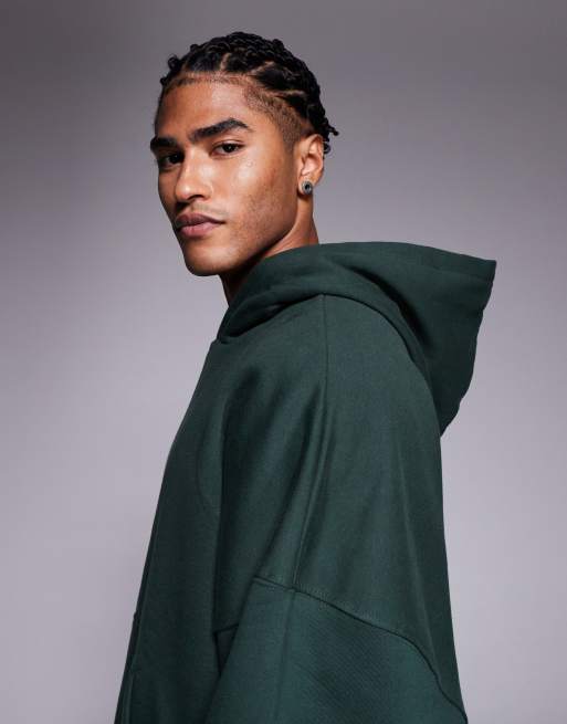 ASOS DESIGN – Premium – Kakigrön, kraftig huvtröja i extra oversize och 400gsm, 4 av 5