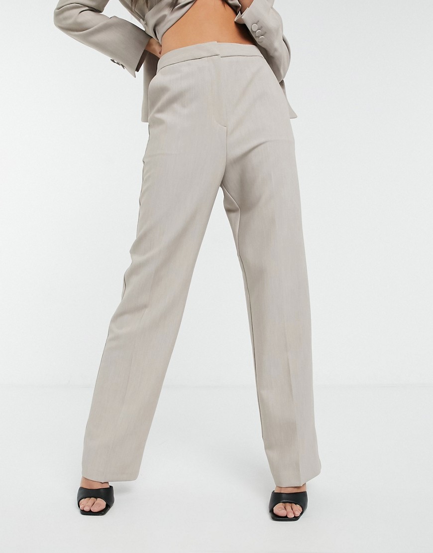 ASOS DESIGN – Premium – Kamelbruna kostymbyxor