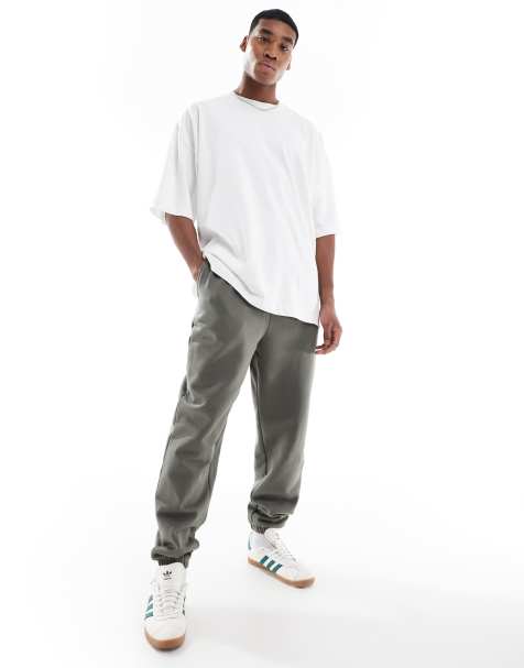 ASOS DESIGN - Premium - Khaki oversized joggingbukser i kraftigt stof på 400 gsm - view 1