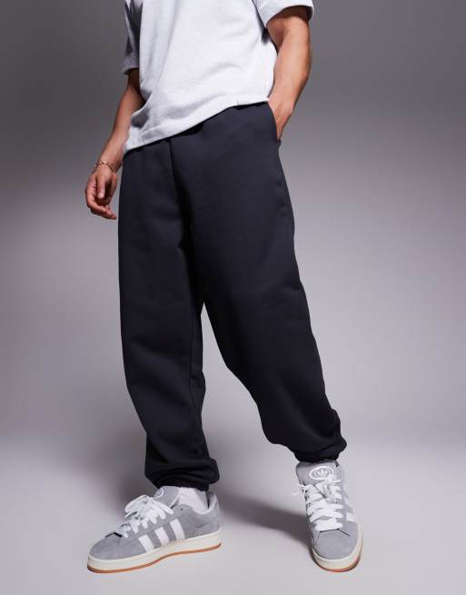 ASOS DESIGN - Premium - Koksgrå afslappede joggingbukser i kraftigt stof på 400 gsm , 2 af 5