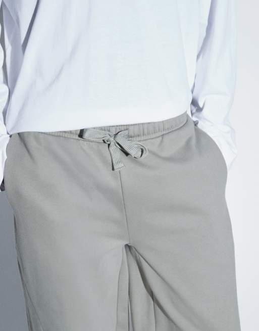 ASOS DESIGN premium kraftige slim balloon-joggingbukser i tørret salvie, 4 af 5