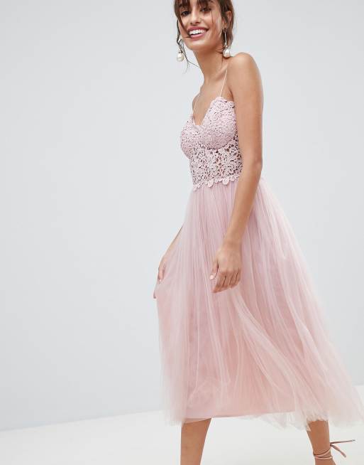 Pink tulle clearance dress asos