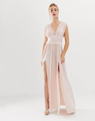 asos design premium cape maxi dress