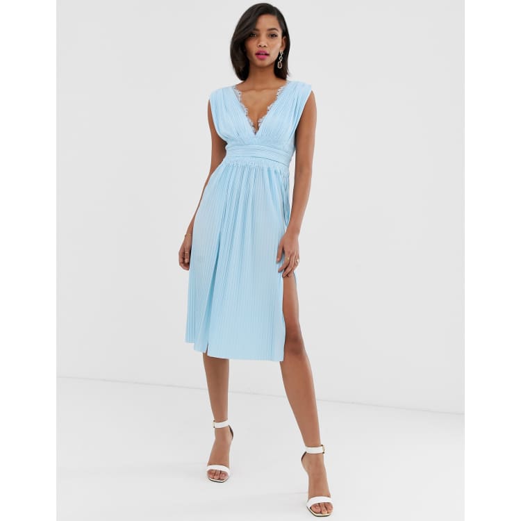 Asos premium on sale lace midi dress