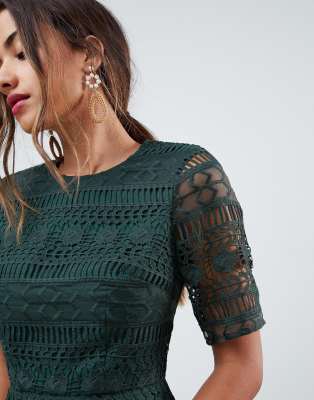 Asos premium occasion lace hotsell midi dress