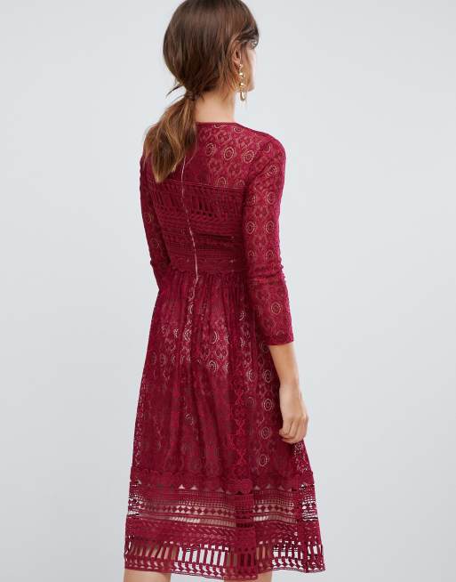 Asos premium outlet lace midi